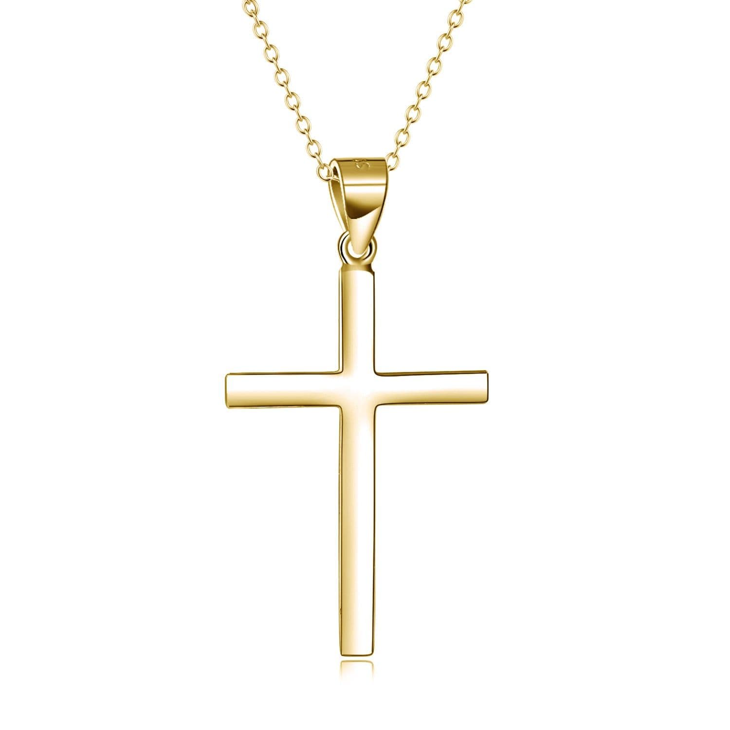 image-Sterling Silver Cross Pendant Necklace Jewelry Gifts for Women Men