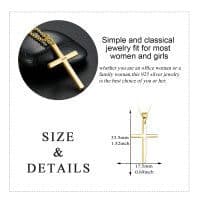 image-Sterling Silver Cross Pendant Necklace Jewelry Gifts for Women Men