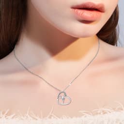 image-925 Sterling Silver Heart Ballerina Dancer Ballet Dance Pendant Necklace Dance Jewelry Gifts for Women
