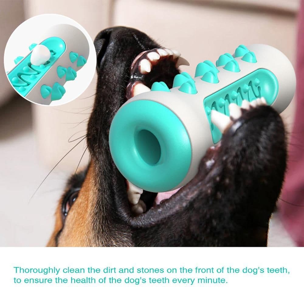 image-Dog Squeaky Toys For Aggressive Chewers, Tough Toothbrush Dog Chew Toy, Nearly Indestructible Rubber Toys For Pet Training, Teeth Cleaning, Playing And Chewing For Medium & Large Breeds