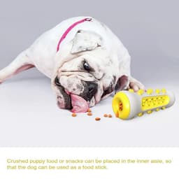 image-Dog Squeaky Toys For Aggressive Chewers, Tough Toothbrush Dog Chew Toy, Nearly Indestructible Rubber Toys For Pet Training, Teeth Cleaning, Playing And Chewing For Medium & Large Breeds