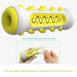 image-Dog Squeaky Toys For Aggressive Chewers, Tough Toothbrush Dog Chew Toy, Nearly Indestructible Rubber Toys For Pet Training, Teeth Cleaning, Playing And Chewing For Medium & Large Breeds