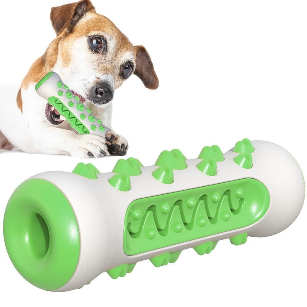 image-Dog Squeaky Toys For Aggressive Chewers, Tough Toothbrush Dog Chew Toy, Nearly Indestructible Rubber Toys For Pet Training, Teeth Cleaning, Playing And Chewing For Medium & Large Breeds