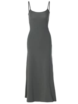 image-High-Waist Slimming Strap Dress, Solid Color Casual A-Line Knee-Length For Women