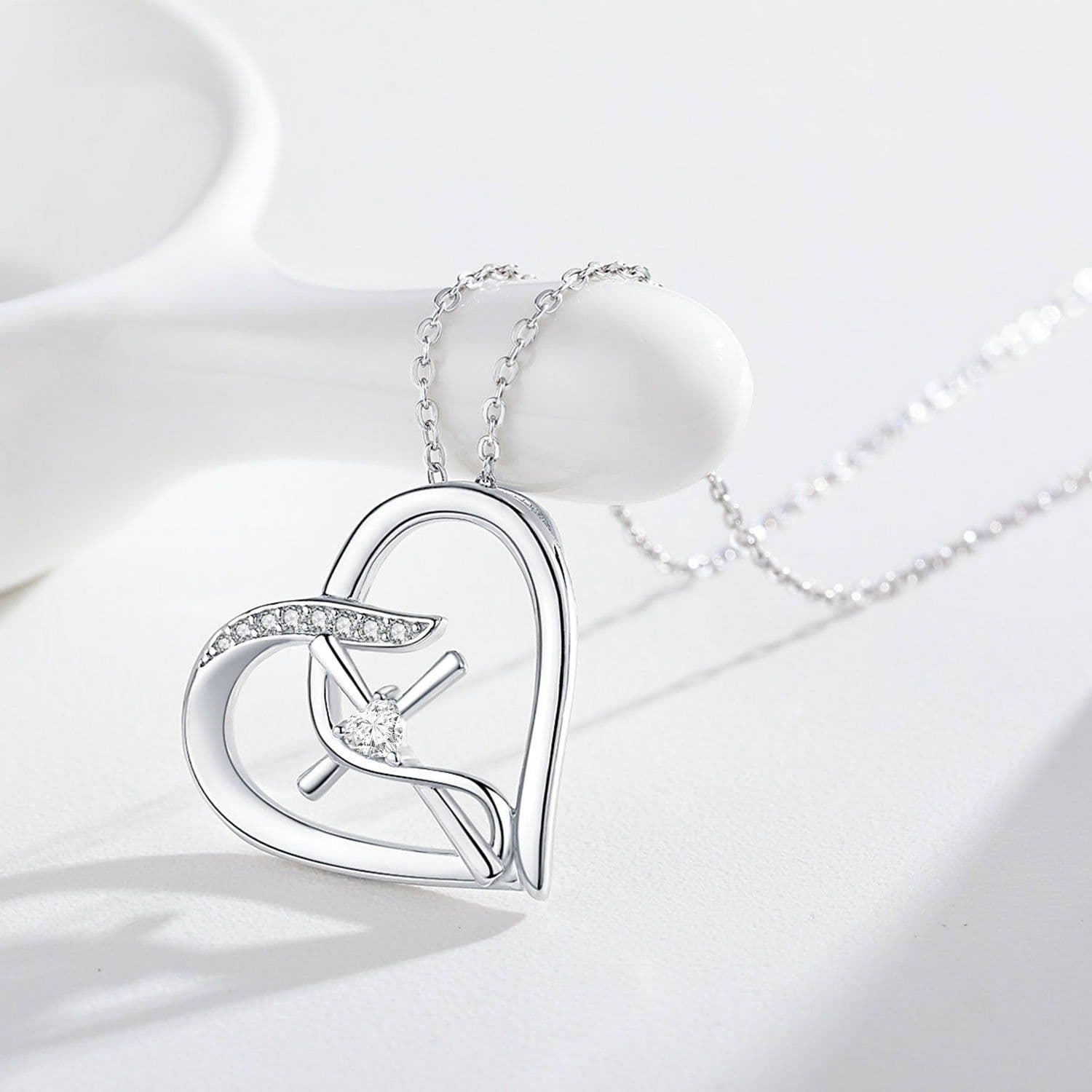 image-Cross Necklace for Women 925 Sterling Silver Love Heart Infinity Faith Necklace Hope Pendant Cross Jewelry Gifts for Girls Men