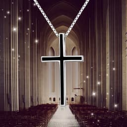 image-Men's Black Cross Pendant Jewelry 925 Sterling Silver Classic Cross Necklace