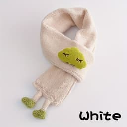 image-Children's Scarf, Girls Warm Knitted Scarf, Cute Cloud Neck Scarf For Autumn And Winter Kids Scarf Soft Warm Knit Neck Warmer Winter Classic Scarf For Boys Girls