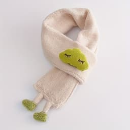 image-Children's Scarf, Girls Warm Knitted Scarf, Cute Cloud Neck Scarf For Autumn And Winter Kids Scarf Soft Warm Knit Neck Warmer Winter Classic Scarf For Boys Girls