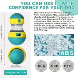 image-Adjustable Treat Dispenser Toy For Dogs - Interactive IQ Stimulator Slow Feeder For Boredom-Free Fun Puppy Toy Adjustable Food Dispensing Treat Dispenser Dogs Puzzles Feeder