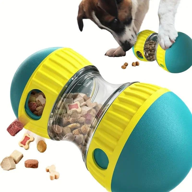 image-Adjustable Treat Dispenser Toy For Dogs - Interactive IQ Stimulator Slow Feeder For Boredom-Free Fun Puppy Toy Adjustable Food Dispensing Treat Dispenser Dogs Puzzles Feeder