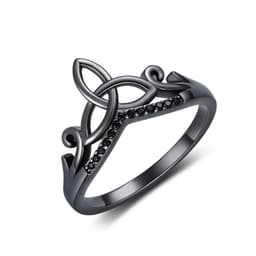 image-Sterling Silver Black Celtic Rings