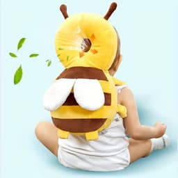 image-Head Back Protector Baby Protect Pillow Learn Walk Headgear Prevent Injured Safety Pad Prevention Fall Cartoon Bee Kids Pillows