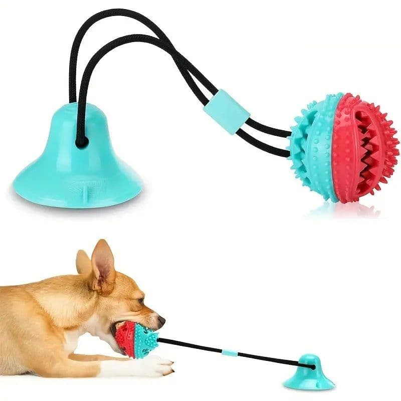 image-Dog Toys For Aggressive Chewers Interactive Teething Boredom And Stimulating Tug Of War Suction Cup Interactive Tug-of-War Dog Toy Treat Dispensing, Durable Thermoplastic Rubber Construction
