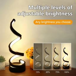 image-USB Plug In Creative Spiral LED Night Light Dimmable 3 Colors Adjustable For Living Room Office Desk Table Bedroom Bedside Decor