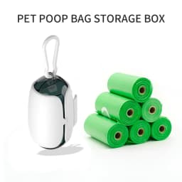 image-Dog Poop Bag Holder And Dispenser With Leash Attachment Pet Supplies Space Capsule Outdoor Biodegradable Dog Poop Bags Dispenser Attachable To The Leash Dog Accessories