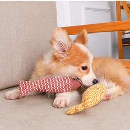 image-Burlap Fish Catnip Cat Toy, Throw Pillow, Teething Cat Toy, Fancy Cat Toy, Tough Bite, Sturdy Cat Toys Catnip Crinkle Sound Toys Soft And Durable, Interactive Cat Kicker Toys For Indoor Kitten
