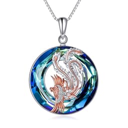 image-Nirvana Phoenix Necklace Sterling Silver Crystal Phoenix Jewelry Necklaces for Women