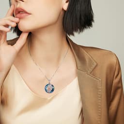 image-Nirvana Phoenix Necklace Sterling Silver Crystal Phoenix Jewelry Necklaces for Women
