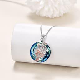 image-Nirvana Phoenix Necklace Sterling Silver Crystal Phoenix Jewelry Necklaces for Women