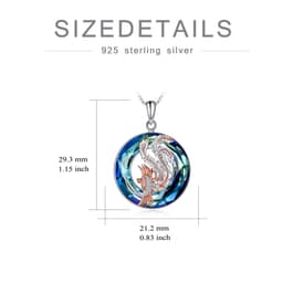 image-Nirvana Phoenix Necklace Sterling Silver Crystal Phoenix Jewelry Necklaces for Women