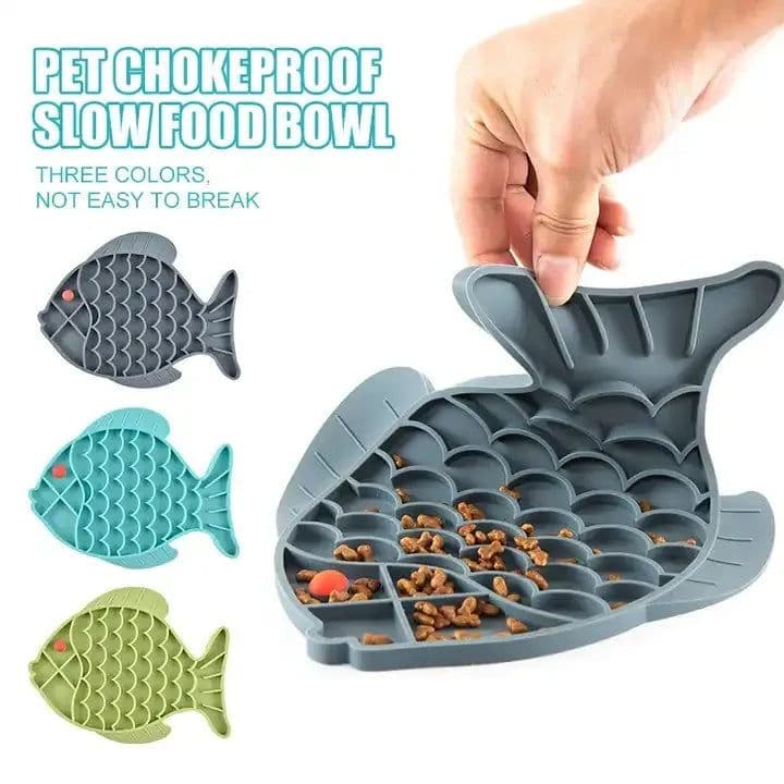 image-Silicone Lick Mat For Pet Dogs Slow Food Plate Rice Bowl For Small Medium Dog Anti Gulping Choking Feeder Puppy Treat Dispenser