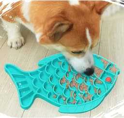 image-Silicone Lick Mat For Pet Dogs Slow Food Plate Rice Bowl For Small Medium Dog Anti Gulping Choking Feeder Puppy Treat Dispenser
