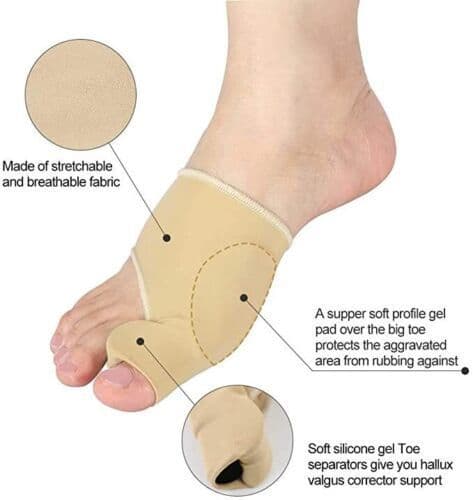 image-Big Toe Bunion Corrector Splint Straightener Valgus Pain Relief Big Bone Orthopedic Bunion Correction Pedicure Socks Silicone Corrector Braces Toes Separator Feet Care Tool