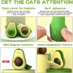 image-Cute Avocado Catnip Toys Cat Teeth Cleaning Toy Cat Supplies Catnip Mini Cat Treat Toys Interactive Pet Toys Pet Products Pet Avocado Ball Cute Funny Mint Cleaning Teeth Toy For Cat Supplies
