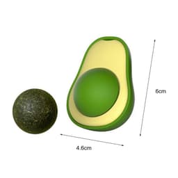 image-Cute Avocado Catnip Toys Cat Teeth Cleaning Toy Cat Supplies Catnip Mini Cat Treat Toys Interactive Pet Toys Pet Products Pet Avocado Ball Cute Funny Mint Cleaning Teeth Toy For Cat Supplies
