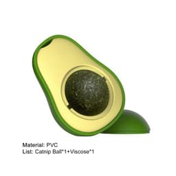 image-Cute Avocado Catnip Toys Cat Teeth Cleaning Toy Cat Supplies Catnip Mini Cat Treat Toys Interactive Pet Toys Pet Products Pet Avocado Ball Cute Funny Mint Cleaning Teeth Toy For Cat Supplies