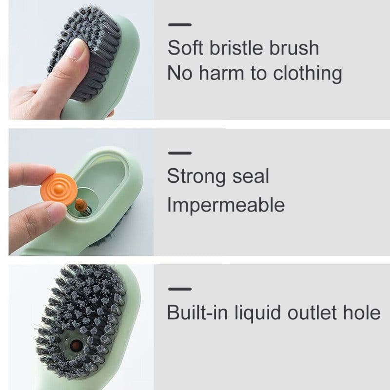 image-Deep Cleaning Shoe Brush Automatic Liquid Discharge Cleaning Brush Soft Bristles Household Laundry For Daily Use Cleaning Tool