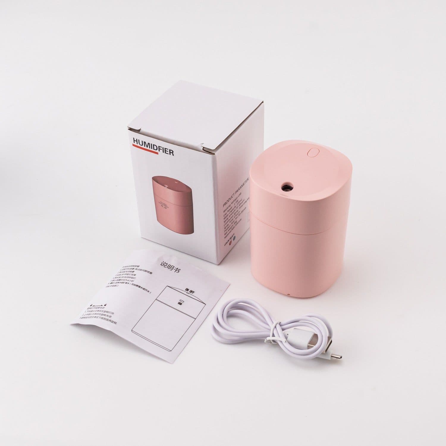 image-Mini Humidifier With LED Night Light, Cool Mist Humidifier, USB Personal Desktop Humidifier For Car Home Mini Mist Maker With Colorful Night USB Sprayer Essential Oil Diffuser Air Purifier