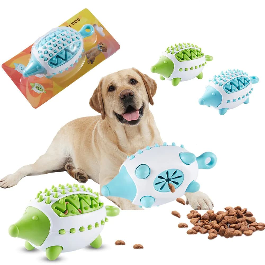image-Phedgehog Shape Dog Toy Leaking Food Toys For Small Large Dogs Cat Chewing Toys Pet Tooth Cleaning Indestructible Puppy Toys Ball Molar Tooth Cleaning Stick