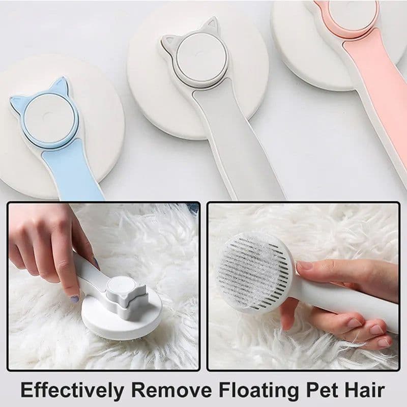 image-Pet Self Cleaning Cat Brushes, Cat Grooming Brush For Dogs Cats For Long Haired & Short Hair Gently To Remove Loose Undercoat, Mats Tangled