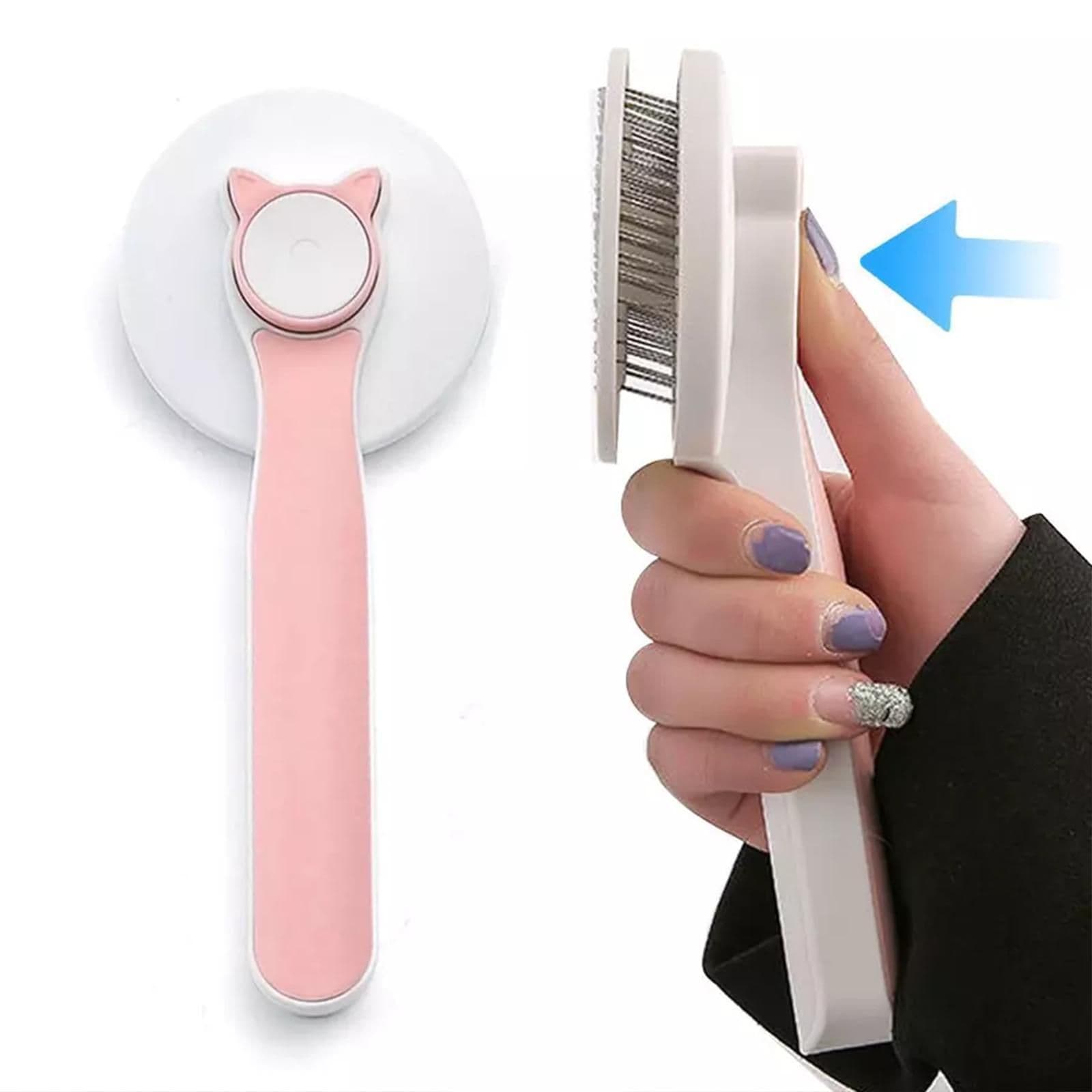 image-Pet Self Cleaning Cat Brushes, Cat Grooming Brush For Dogs Cats For Long Haired & Short Hair Gently To Remove Loose Undercoat, Mats Tangled