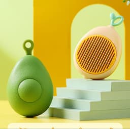 image-Creative Cat Grooming Comb Portable Massage Brush One-Button Remove Floating Hair Scraper Cats Dogs Pet Self Cleaning Tool Accessories