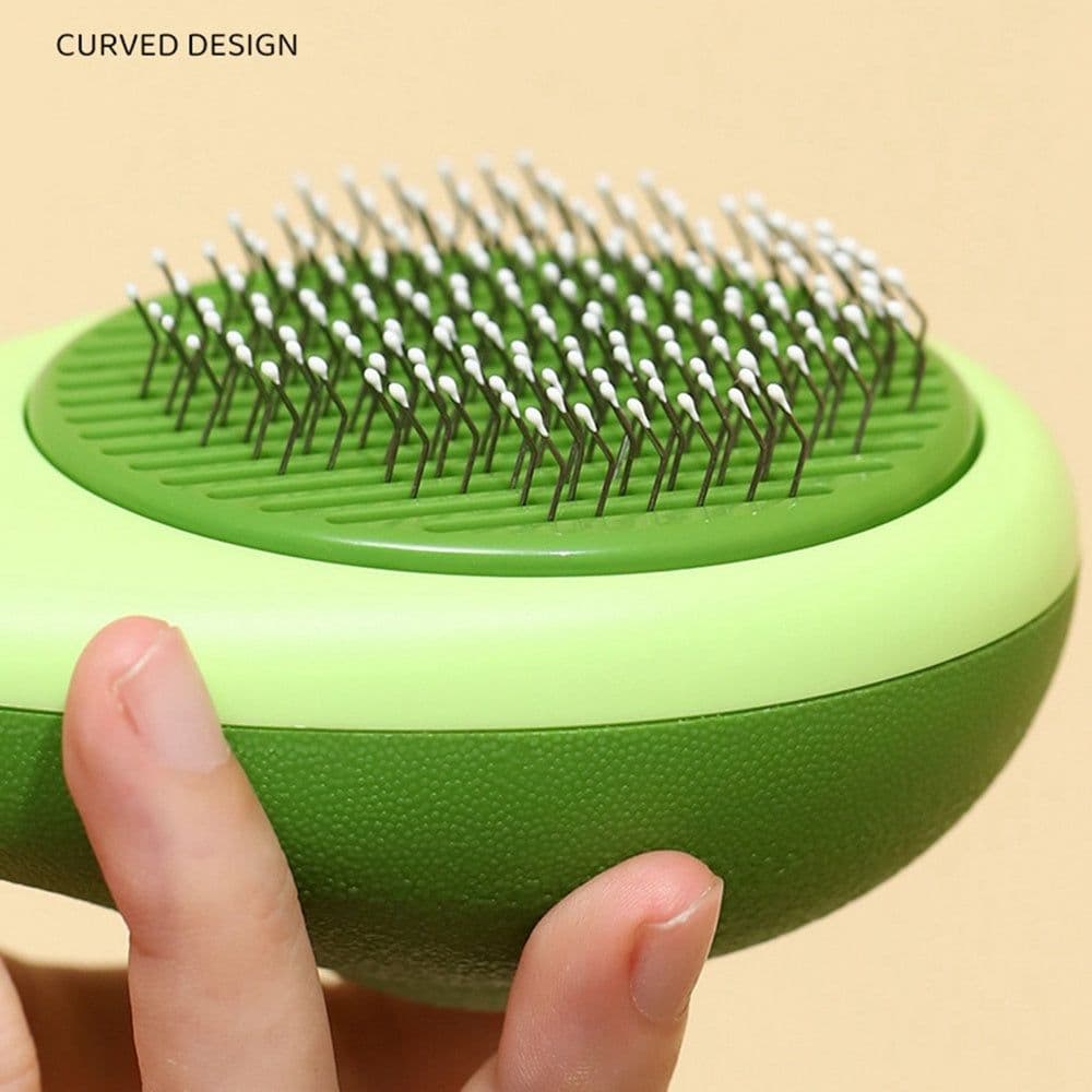 image-Creative Cat Grooming Comb Portable Massage Brush One-Button Remove Floating Hair Scraper Cats Dogs Pet Self Cleaning Tool Accessories