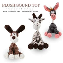 image-Dog Toy Play Funny Pet Puppy Chew Squeaker Squeaky Plush Sound Toys Clean Teeth