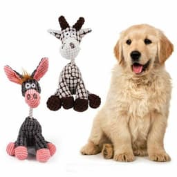 image-Dog Toy Play Funny Pet Puppy Chew Squeaker Squeaky Plush Sound Toys Clean Teeth