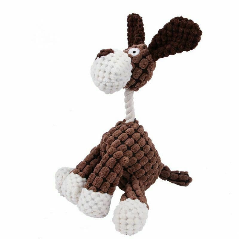 image-Dog Toy Play Funny Pet Puppy Chew Squeaker Squeaky Plush Sound Toys Clean Teeth