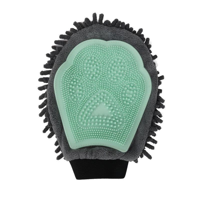 image-Pet Bathing Brush 2-in-1 Grooming Glove Elegant Dog Grooming Tool For Brushing, Massaging, And Drying Pet Grooming Kit For Dog Cat 2-Sided Bathing Brush Cleaning Massage Glove