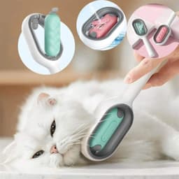 image-Cat Hair Brush With Water, Sticky Brush For Cats, 4 In-1 Cat Grooming Brush Creative Update Cat Dog Grooming Comb With Water Tank Double-Sided Hair Removal Brush Kitten Pet Supplies Accessories