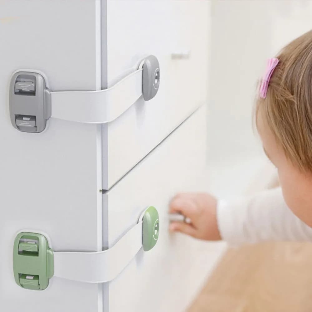 image-Home Baby Safety Protection Lock Anti-Clip Hand Door Closet Cabinet Locks Fo Fridge Cabinet Drawer Box Safe Lock For Kids No Tools Or Drilling Child Safety Cabinet Proofing Cabinet Drawer Door Latches