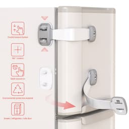 image-Home Baby Safety Protection Lock Anti-Clip Hand Door Closet Cabinet Locks Fo Fridge Cabinet Drawer Box Safe Lock For Kids No Tools Or Drilling Child Safety Cabinet Proofing Cabinet Drawer Door Latches
