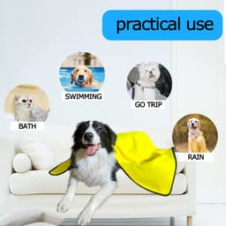 image-Dog Towels For Drying Dogs Drying Towel Dog Bath Towel, Quick-drying Pet Dog And Cat Towels Soft Fiber Towels Robe Super Absorbent Quick Drying Soft Microfiber Pet Towel For Dogs, Cats Yellow