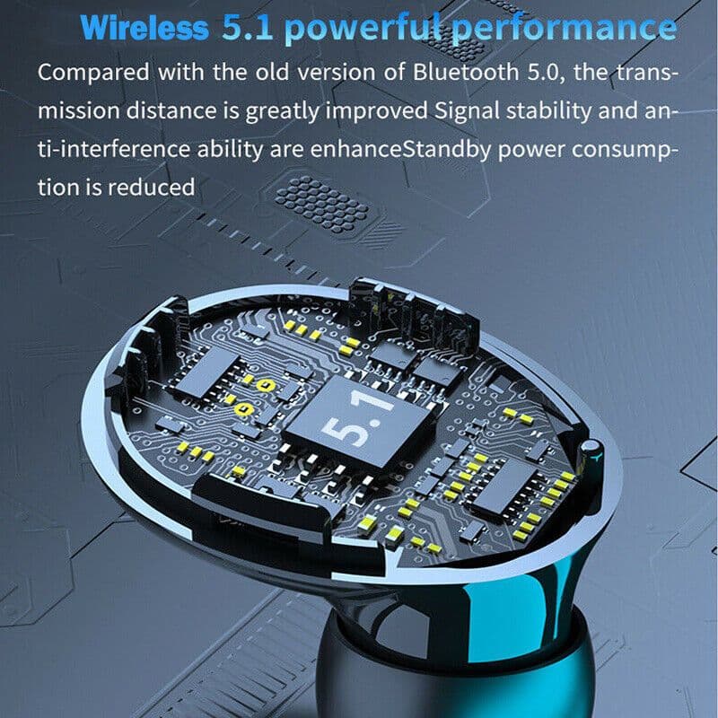 image-TWS Wireless 5.1 Waterproof Bluetooth Sports Waterproof Earphones