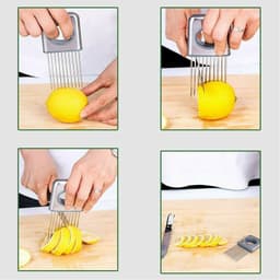 image-Onion Holder Slicer Vegetable Tools Tomato Cutter Stainless Steel Kitchen Gadget