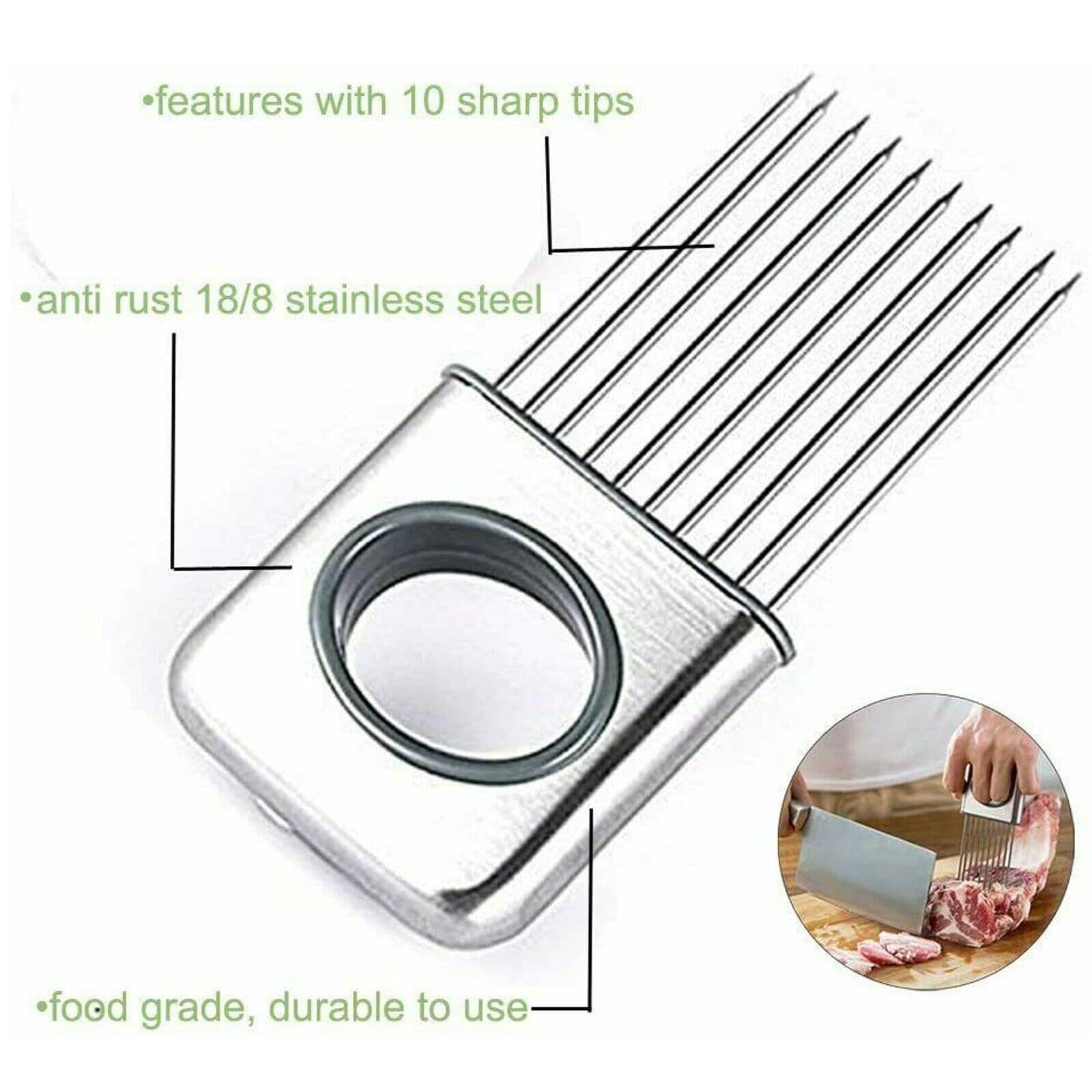 image-Onion Holder Slicer Vegetable Tools Tomato Cutter Stainless Steel Kitchen Gadget