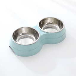image-Double Pet Bowls Dog Food Water Feeder Stainless Steel Pet Drinking Dish Feeder Cat Puppy Feeding Supplies Small Dog Accessories