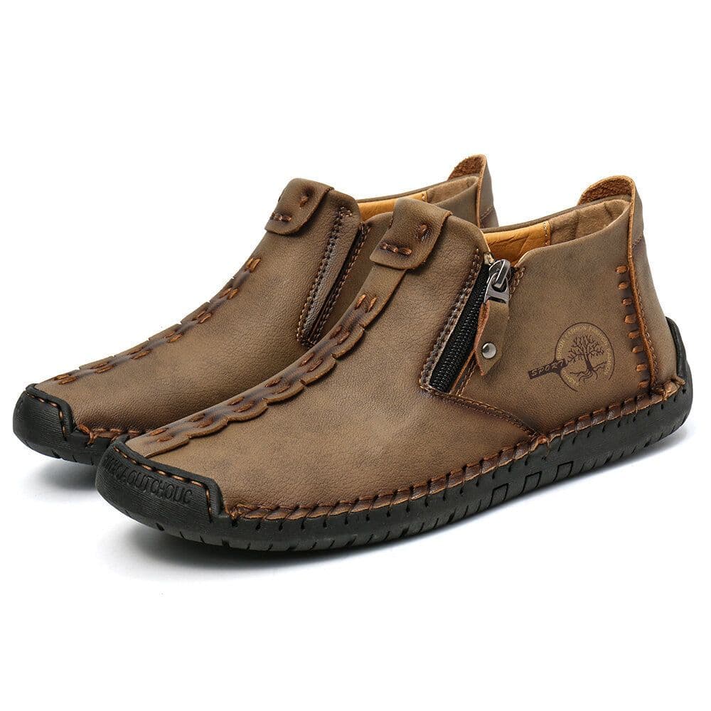 image-Xun Qi Martin Boots - Dark Green Size 48 Zipper